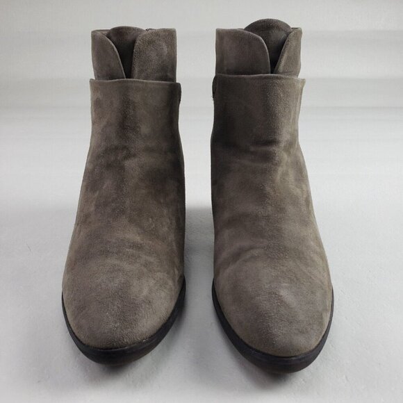 Sesto Meucci Foss Ankle Boot Womens 8.5 Beige Suede Back Zip Made in Italy - Picture 4 of 11